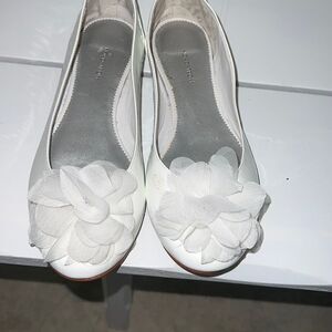 Nordstrom white ballerina flats
